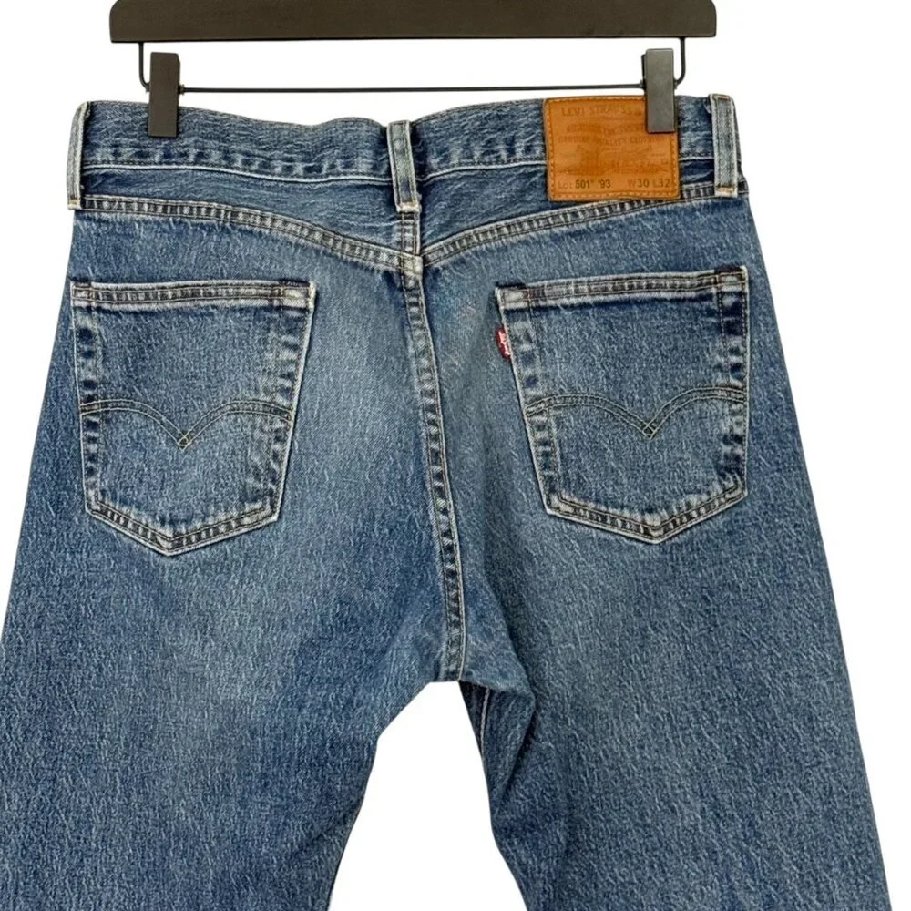 Levis Mens Premium 501 93’ Jeans Straight Cotton Capital E Button Fly Size 30x32